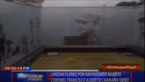 Lanzan flores por aniversario muerte coronel Francisco Alberto Caamaño Deñó