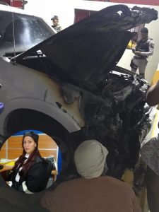 Investigan Incendio de jeepeta de la fiscal Inés Bruno en Hato Mayor