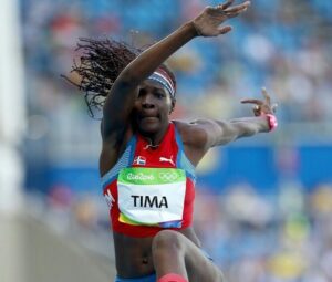 Ana José Timá, primer lugar salto triple Gran Premio Atletismo Brasil